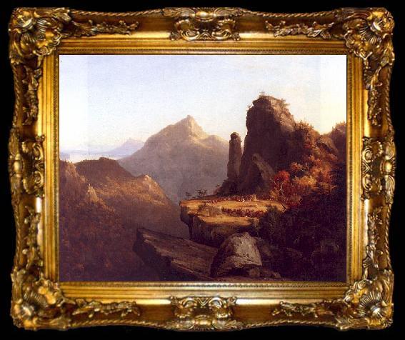 framed  Thomas Cole Scene from The Last of the Mohicans, ta009-2